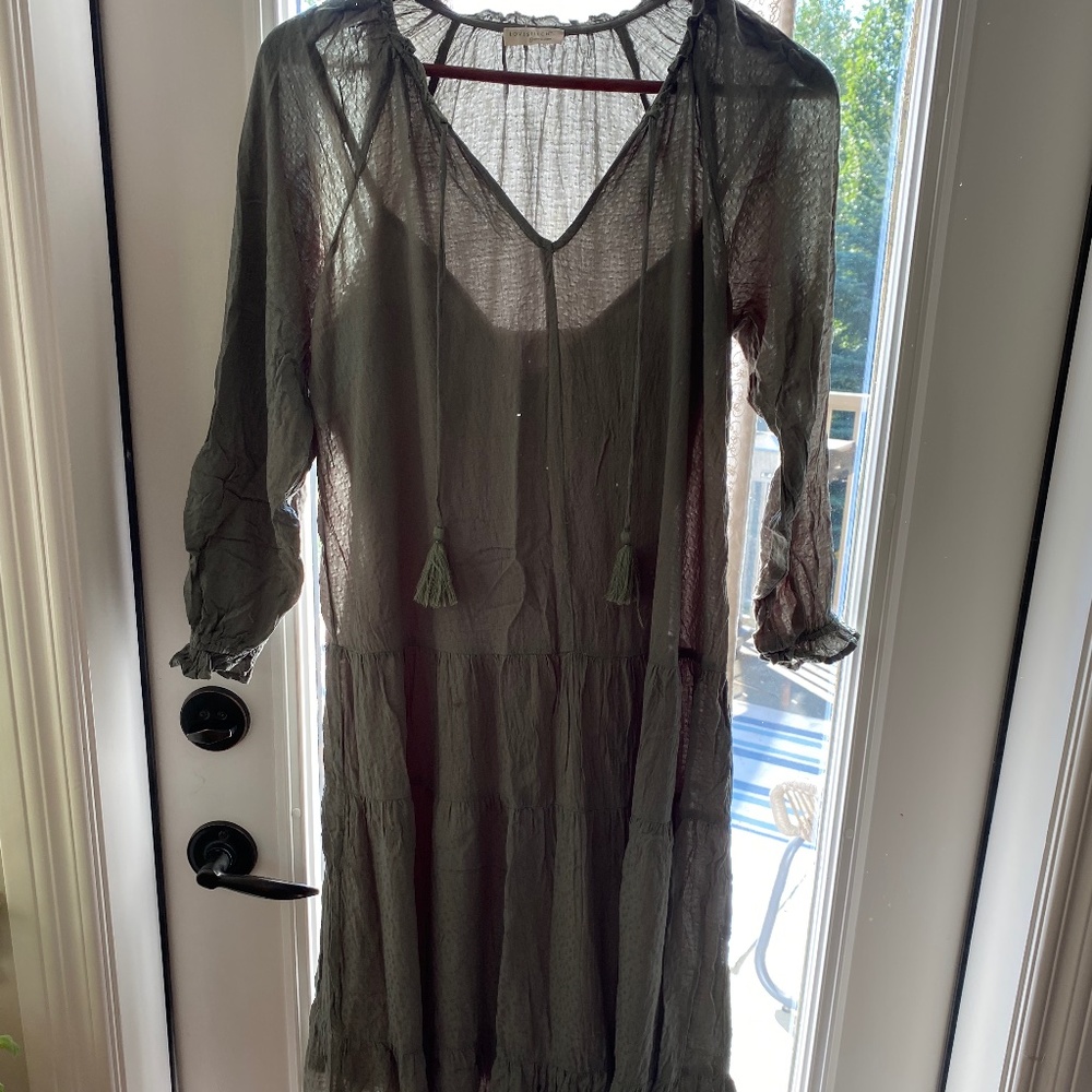 Army green flowy Lovestitch Dress